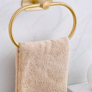 Matte Gold Oval Wall Towel Ring